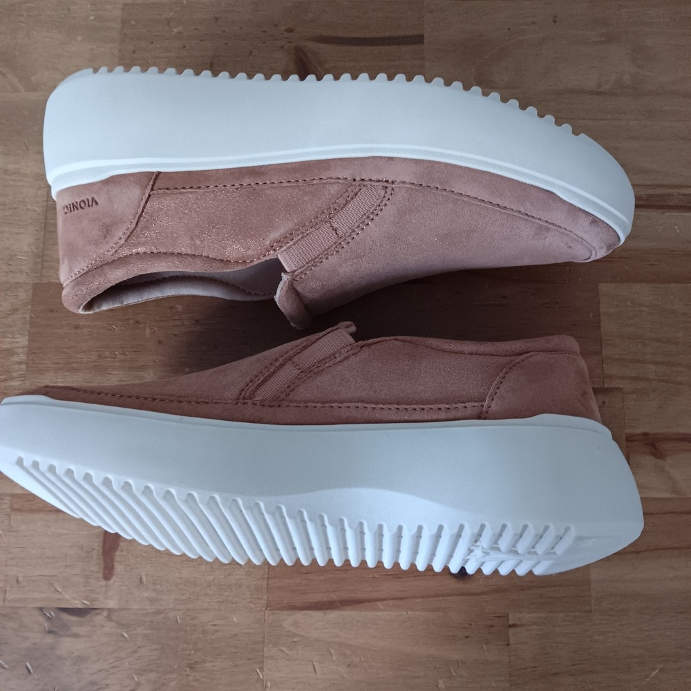 Vionic Kearny Slip On Sneakers Womens 6 Pink Suede Good Platform Shimmer - Picture 6 of 11